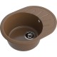 GRANFEST Мойка композит RONDO GF-R--580L чаша с крылом 579*445мм терракот арт.GF-