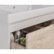 Тумба Lemark COMBI 125 см под 2 раковины, подвесная/напольная,4 ящика, цвет фасада: Дуб кантри, цвет