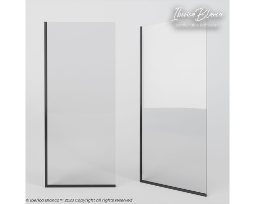 Шторка для ванны IBERICA BLANCA Mod.403 неподвижная прозрачное стекло/черный 70х140см (IB403.SB.140.70) Шторка для ванны IBERICA BLANCA Mod.403 неподвижная прозрачное стекло/черный 70х140см (IB403.SB.140.70)
