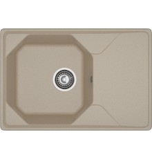 GRANFEST Мойка композит UNIQUE, GF-U-740L, чаш+кр 740*500, песочный
