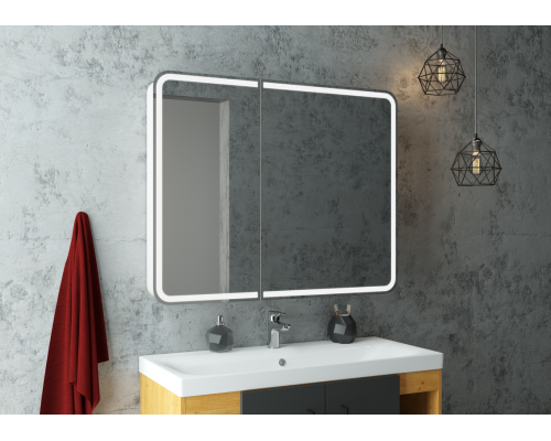 Зеркало-шкаф Elliott LED 1000х800 с датчиком движения, розеткой