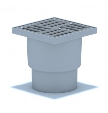 Трап вер.вып.110 н/рег.с решеткой из нержавеющей стали 15x15, ANI PLAST