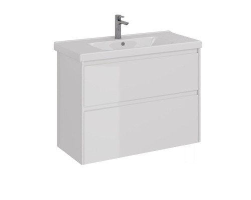 Тумба Lemark COMBI 100 см под 1 раковину, подвесная/напольная, 2 ящика, цвет корпуса, фасада: Белый Тумба Lemark COMBI 100 см под 1 раковину, подвесная/напольная, 2 ящика, цвет корпуса, фасада: Белый