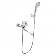 Luna Смеситель для ванны, плоск.пов.излив 200мм лейка, р/ОД, хром, LM, LM4113C