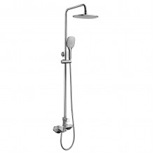 Bellario Смеситель для ванны-душа, монолит.излив 188мм 'Троп.дождь' лейка, р/ОД, хром, LM, LM6862C