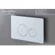 Кнопка смыва IBERICA BLANCA INOX-O нержавеющая сталь, белый матовый (IB.B081.001.000)