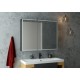 Зеркало-шкаф Mirror Box black Led 1000х800