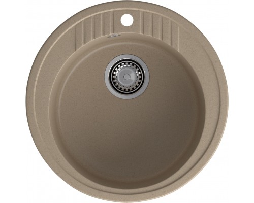 GRANFEST Мойка композит RONDO GF-R--520   D=520 мм   песок  арт.GF-