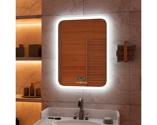 Зеркало Glamour LED с многофункциональной панелью 700х900