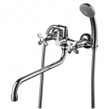 Partner Смеситель для ванны, круг.пов.излив 300мм держ.на теле, р/ДВ, хром, LM, LM6541C