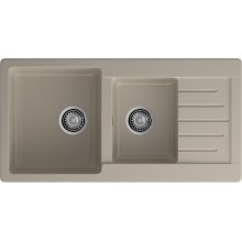 GRANFEST Мойка композит PRACTIK GF-P--980KL  2 чаши с  крылом 980*510 мм топаз  арт.GF-