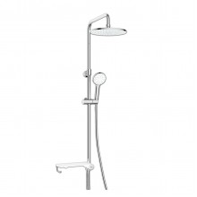 Душевой гарнитур с полкой, без смес.,c верх.душ.лейкой 