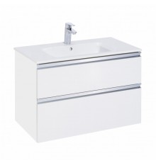 GAP Тумба под раковину GAP 80, белый глянец, 2 ящ., ROCA