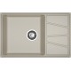 GRANFEST Мойка композит VERTEX, GF-V-780L, чаш+кр 780*500, топаз