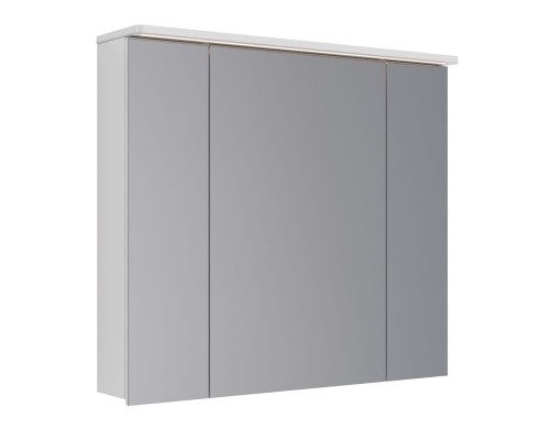 Шкаф зеркальный Lemark ZENON 90х80 см 3-х дверный, с козырьком-подсветкой, с розеткой, цвет корпуса: Шкаф зеркальный Lemark ZENON 90х80 см 3-х дверный, с козырьком-подсветкой, с розеткой, цвет корпуса: