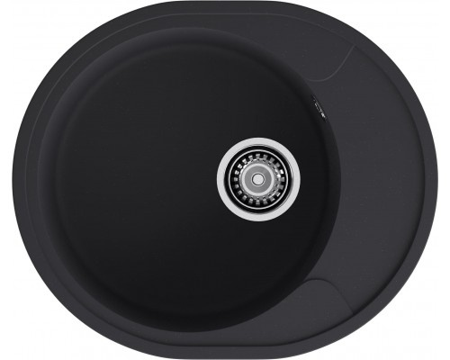 GRANFEST Мойка URBAN 857L  1-чаша+крыло 570*480мм черный арт.GF-UR-