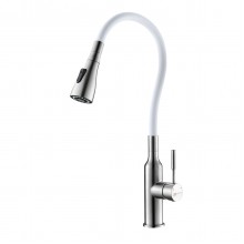 Expert Смеситель для кухни, гиб.излив 203мм, р/ОД, матовый/белый, LM, LM5082S-White