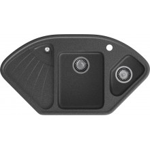 GRANFEST Мойка композит CORNER  GF-C--1040E угловая 1039*560мм  графит арт.GF-