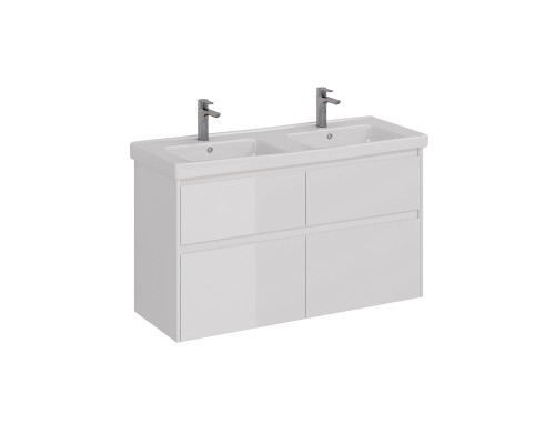 Тумба Lemark COMBI 125 см под 2 раковины, подвесная/напольная,4 ящика, цвет корпуса, фасада: Белый г Тумба Lemark COMBI 125 см под 2 раковины, подвесная/напольная,4 ящика, цвет корпуса, фасада: Белый г