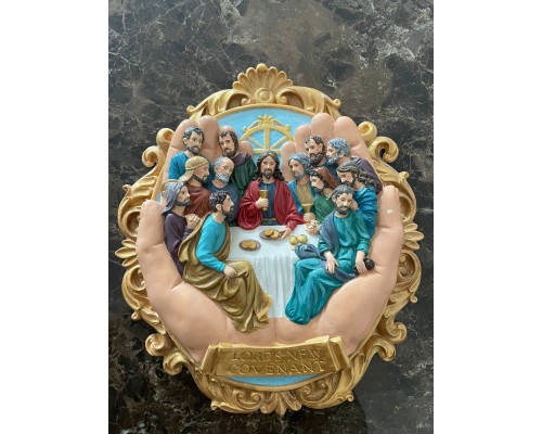 Религиозная скульптура из смолы  Тайная вечеря Иисус и 12 учеников BR