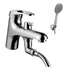 Omega Смеситель на борт ванны, на борт с изливом 144мм лейка, р/ОД, хром, LM, LM3115C