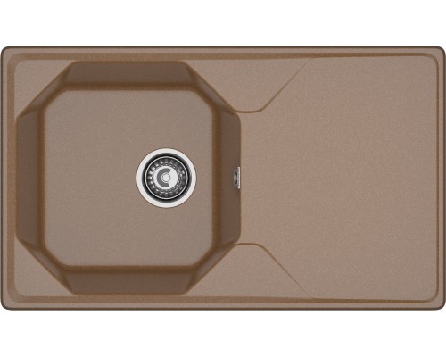 GRANFEST Мойка композит UNIQUE, GF-U-840L, чаш+кр 840*500, терракот