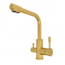 Expert Смеситель для кухни, выс.пов.излив 210мм фильтр.воды, р/ОД, золото, LM, LM5061G
