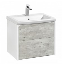 RONDA Тумба под раковину GAP 60, бетон/белый глянец, ROCA
