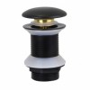 [565623] Донный клапан для раковины без перелива Bronze de Luxe, Clik-Clak, черный матовый, 1002B +3036 ₽