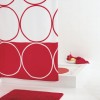 [528855] Штора для ванной комнаты Ridder Circle 180 x 200 см, красный, 46386 +3726 ₽