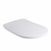 [631012] Сиденье для унитаза Kerasan Nolita SLIM микролифт быстросъемное, цвет белый матовый, петли хром, 539130 +24320 ₽