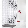 [518955] Штора для ванной комнаты Ridder Lace 180 x 200 см, белый/черный, 41360 +4363 ₽