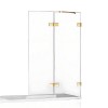 Шторка для ванны NEW TRENDY AVEXA GOLD BRUSHED 100x150 EXK-2011 R (брашированное золото) +84420 ₽
