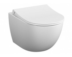 [375923] Подвесной безободковый унитаз Vitra Sento 7748B001-0101 крышка микролифт, белый матовый +38848 ₽