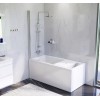 [391039] Акриловая ванна Am.Pm Gem 150 x 70 см, с каркасом, шторкой, душевым гарнитуром и смесителем (W90ASET-150D8) +78590 ₽