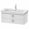 [465251] Тумба под раковину Duravit White Tulip 105 см подвесная, 2 ящика, белый глянцевый, WT435208585 + UV986307777 +370302 ₽