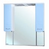 [163681] Зеркало с двумя шкафчиками Bellezza МАРИ 105, с подсветкой, цвет - белый/голубой, 101*100*17 см +9490 ₽