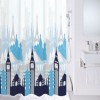 [361580] Штора для ванной комнаты Milardo Travel memories 780P180M11 180 x 200 см, полиэстер, голубой, белый +875 ₽