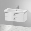 [465255] Тумба под раковину Duravit White Tulip 105 см подвесная, 2 ящика, белый матовый, WT435203636 + UV986307777 +370302 ₽