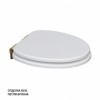 [521887] Крышка-сиденье Caprigo Armonia, белая, фурнитура бронза, с микролифтом, KFE-AB-B231 +12900 ₽