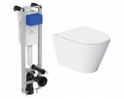 [656398] Инсталляция Ideal Standard Prosys Eco Frame M с безободковым унитазом Laguraty, крышка микролифт, белый, комплект Sante +39100 ₽