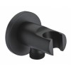 [303155] Подключение шланга WasserKRAFT A083 с настенным держателем лейки, цвет - черный +5850 ₽