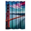 [520739] Штора для ванной комнаты Ridder Golden Gate Bridge 180 x 200 см, синий/красный, 42123000 +5670 ₽