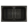 [322528] Кухонная мойка Mixline ML-GM23 (308), врезная сверху, цвет - черный, 77.5 х 50.5 х 20 см +9252 ₽