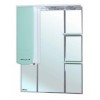 [163642] Зеркало со шкафчиком Bellezza МАРИ 75 L/R, с подсветкой, цвет - белый/салатовый, 73*100*17 см +7332 ₽