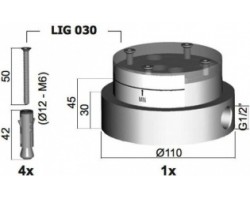 [350815] База Paffoni Light LIG030 для установки напольного смесителя +24729 ₽