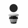 [580255] Донный клапан GSI PVC26 для раковины, click-clack, без перелива, черный матовый +8147 ₽