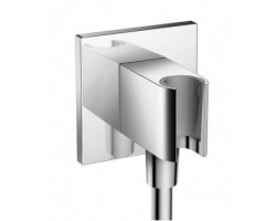 [155493] Шланговое подсоединение с держателем Hansgrohe FixFit Square, хром, 26486000 +12028 ₽