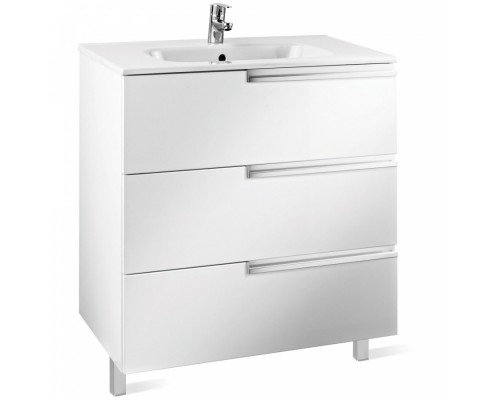 VICTORIA NORD Ice Edition Тумба под раковину VICTORIA 60, с 3 ящ., белый глянец, ROCA VICTORIA NORD Ice Edition Тумба под раковину VICTORIA 60, с 3 ящ., белый глянец, ROCA