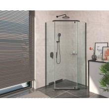 Душевой уголок BERGES SOLO T Black 900х900, BERGES